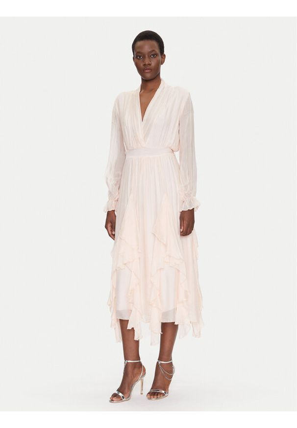 Dixie Sukienka letnia A207W022A Różowy Regular Fit. Kolor: różowy. Materiał: wiskoza, jedwab. Sezon: lato