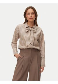Vero Moda Koszula Islunn 10342449 Beżowy Regular Fit. Kolor: beżowy. Materiał: bawełna, syntetyk #1