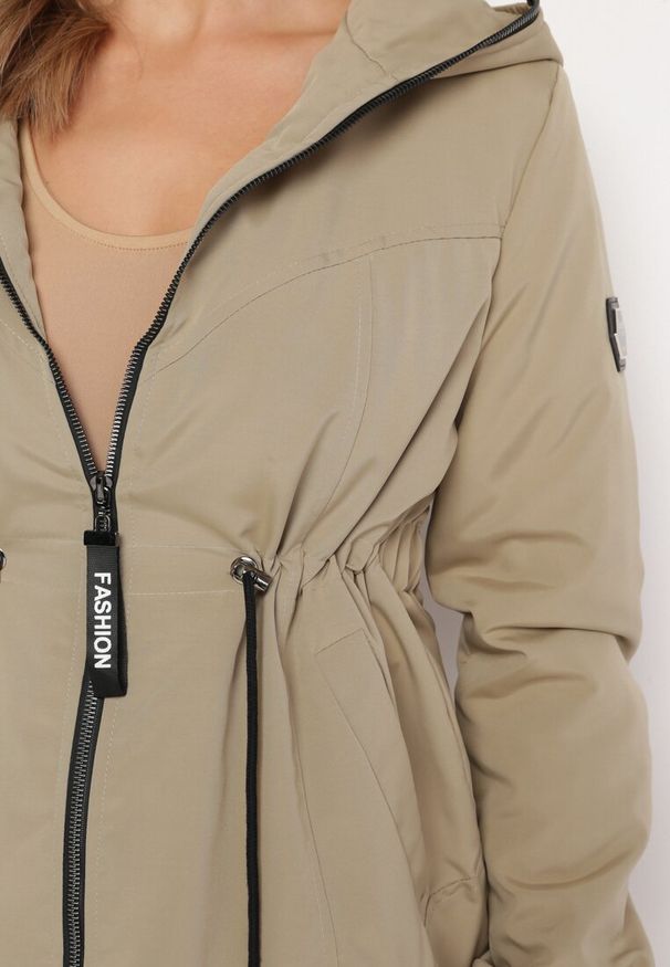 Born2be - Jasnozielona Kurtka Parka z Kapturem Mesovera. Typ kołnierza: kaptur. Kolor: zielony