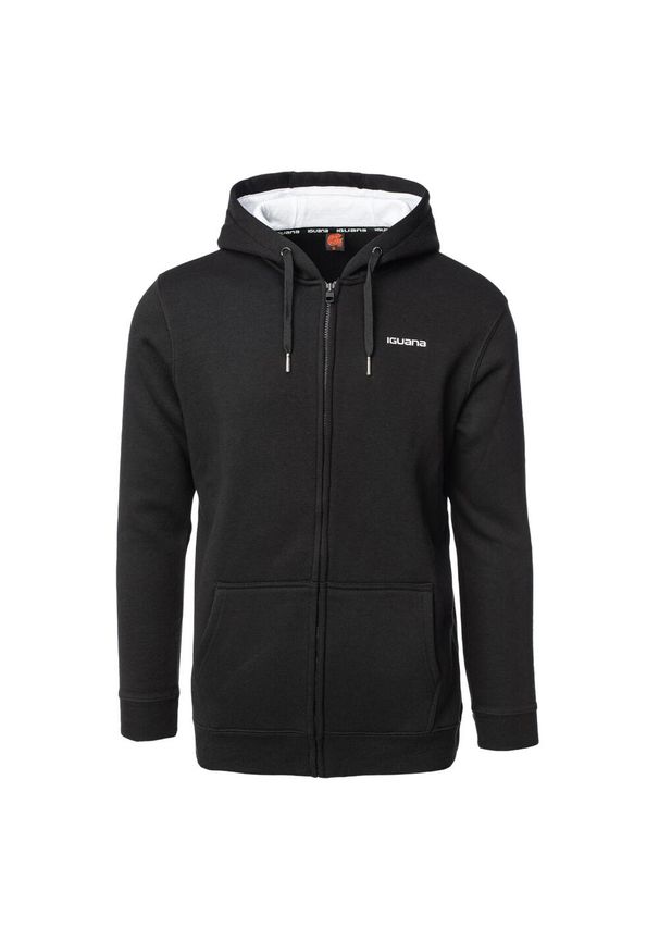 Iguana - Męska Bluza Z Kapturem Ricona Full Zip. Typ kołnierza: kaptur. Kolor: czarny