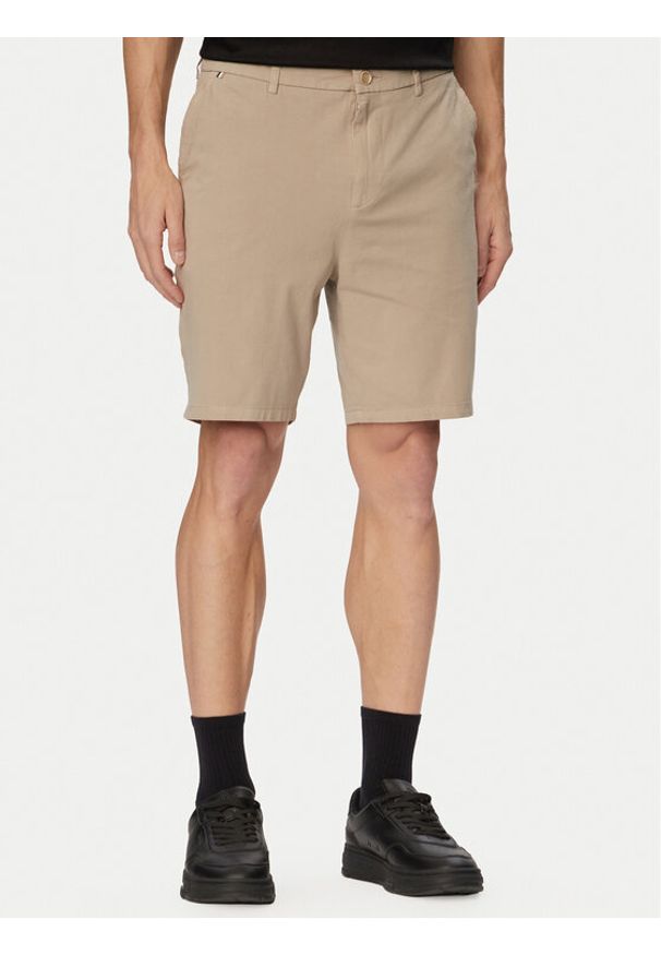 BOSS Szorty materiałowe H-Kane1 50555235 Beżowy Modern Fit. Kolor: beżowy. Materiał: bawełna