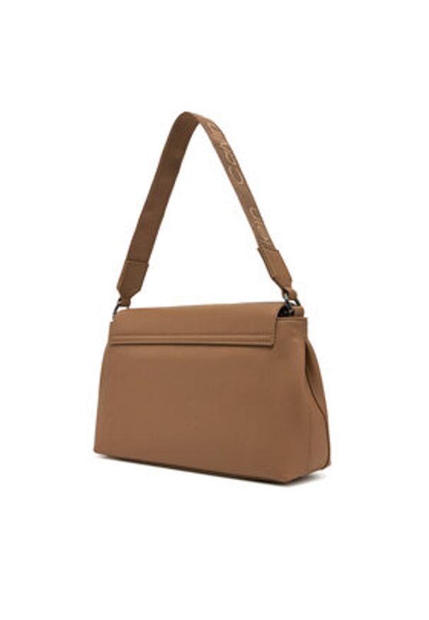 Calvin Klein Torebka K60K613085 Beżowy. Kolor: beżowy. Materiał: skórzane