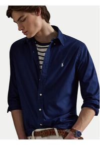 Polo Ralph Lauren Koszula 710B20512006 Granatowy Custom Fit. Typ kołnierza: polo. Kolor: niebieski. Materiał: bawełna #7