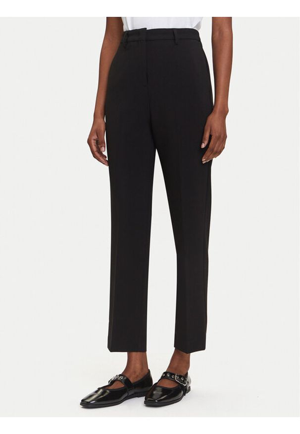 Karl Lagerfeld - KARL LAGERFELD Chinosy A3W10098 Czarny Slim Fit. Kolor: czarny. Materiał: syntetyk