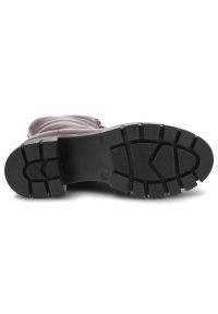 Bordowe Botki Simen Damskie Skórzane Modne Obuwie. Okazja: na spacer. Kolor: czerwony. Materiał: skóra. Szerokość cholewki: normalna. Obcas: na obcasie. Styl: sportowy, elegancki. Wysokość obcasa: niski #2