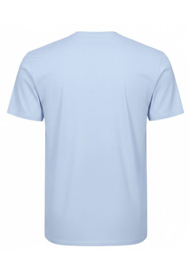 Koszulka Męska (T-Shirt) - Pako Jeans - Błękit, Dekolt U-Neck (Okrągły). Okazja: na co dzień. Kolor: niebieski. Materiał: bawełna. Styl: casual