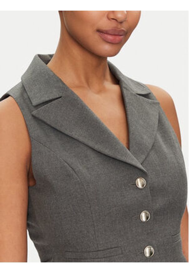 Morgan Kamizelka 251-CJANA.F Szary Slim Fit. Kolor: szary. Materiał: syntetyk