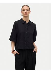 Vero Moda Koszula Linn 10306820 Czarny Relaxed Fit. Kolor: czarny. Materiał: wiskoza