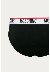 Moschino Underwear - Slipy (2-pack). Kolor: czarny. Materiał: dzianina. Wzór: nadruk #2