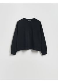 Reserved - Bluza z modalem - czarny. Kolor: czarny. Materiał: dzianina #1