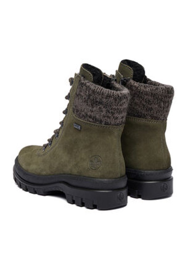 Rieker Trzewiki CEO-X8233-54 Zielony. Kolor: zielony. Materiał: zamsz, skóra