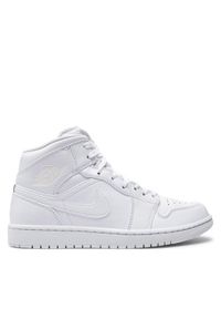 Nike Buty Air Jordan 1 Mid 554724 136 Biały. Kolor: biały. Materiał: skóra. Model: Nike Air Jordan