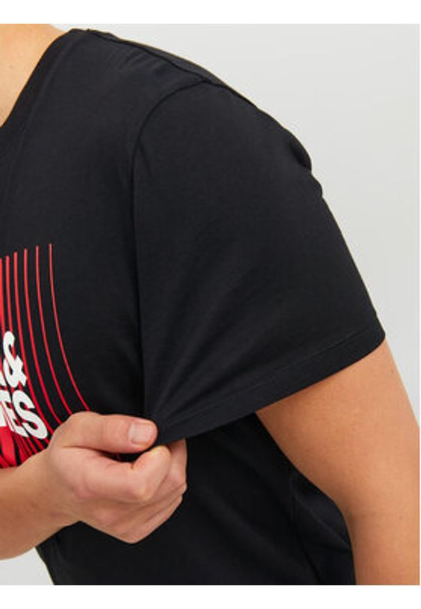 Jack & Jones T-Shirt Corp 12233999 Czarny Standard Fit. Kolor: czarny. Materiał: bawełna