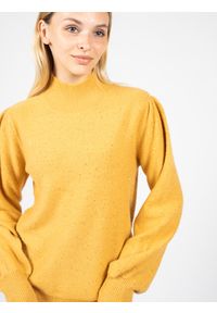 Silvian Heach Sweter "Melisia" | CVA22189LU | Melisia | Kobieta | Żółty. Okazja: na co dzień. Typ kołnierza: kołnierzyk stójkowy. Kolor: żółty. Materiał: bawełna, poliester. Wzór: aplikacja. Styl: casual #5