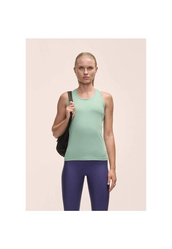 CASALL - Damska Koszulka Sportowa Treningowa Casall Essential Racerback Tank. Kolor: zielony. Sport: joga i pilates