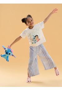 Sinsay - Koszulka Stitch - kremowy. Kolor: kremowy #1