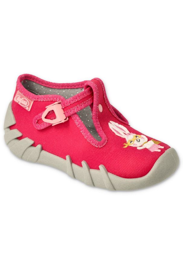 Befado obuwie dziecięce 110P451 Fuksja różowe. Kolor: różowy. Materiał: bawełna, tkanina