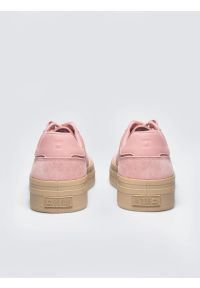 Big-Star - Sneakersy damskie z dodatkiem skóry naturalnej różowe TT274196 601. Nosek buta: okrągły. Zapięcie: sznurówki. Kolor: różowy. Materiał: skóra. Sport: turystyka piesza #5