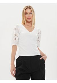 Morgan T-Shirt 231-DPALM Écru Regular Fit. Materiał: bawełna #1