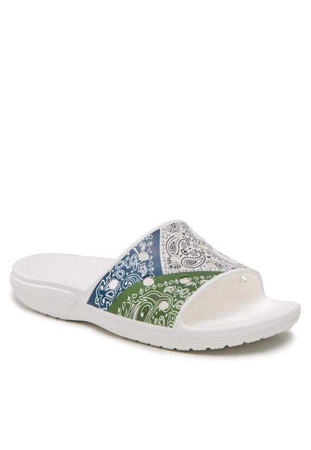 Crocs Klapki Classic Crocs Bandana Slide 208064 Biały. Kolor: biały