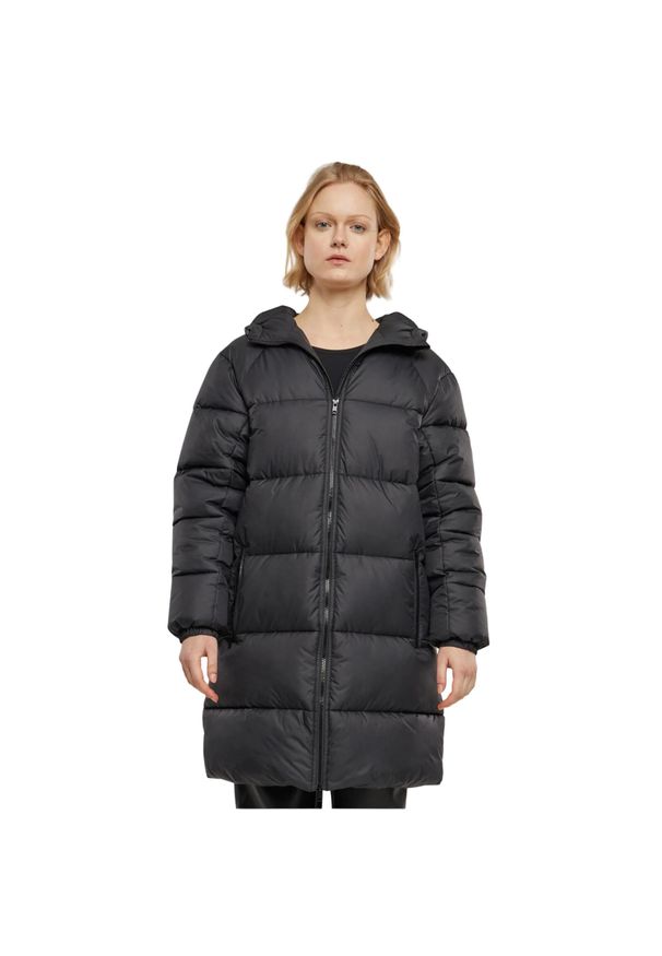 Urban Classics - Kurtka Puchowa Damska Długa. Kolor: czarny. Materiał: puch. Długość: długie. Sport: turystyka piesza
