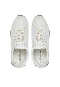 Calvin Klein Sneakersy Runner Lace Up - Lth HW0HW02396 Biały. Kolor: biały. Materiał: skóra #6