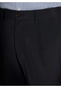 Pako Lorente - PAKO LORENTE - Granatowe casualowe spodnie męskie. Okazja: na co dzień. Kolor: szary, niebieski, czarny. Materiał: wełna, wiskoza. Wzór: gładki. Styl: casual #6