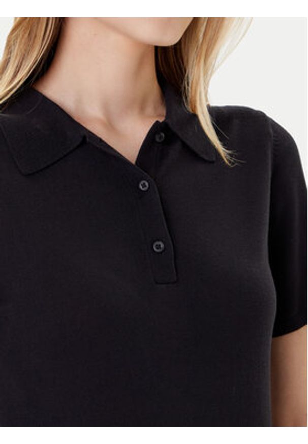 Calvin Klein Sweter LV044C341G Czarny Regular Fit. Kolor: czarny. Materiał: wiskoza