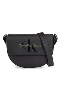 Calvin Klein Jeans Torebka Sculpted Saddle Bag22 Mono K60K611223 Czarny. Kolor: czarny. Materiał: skórzane #1