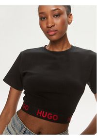 Hugo T-Shirt Logo 50520497 Czarny Relaxed Fit. Kolor: czarny. Materiał: syntetyk, bawełna