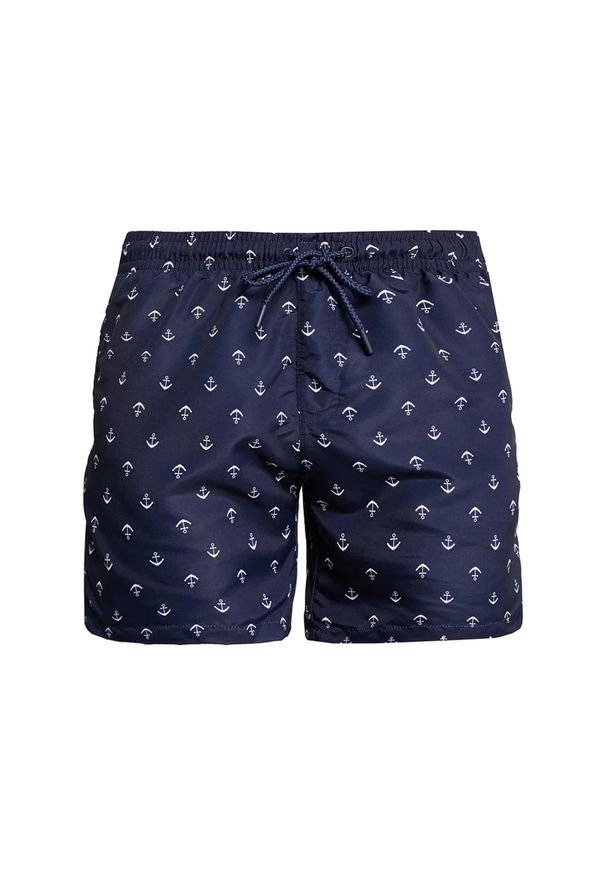 Urban Classics - Męskie Spodenki Kąpielowe Anchor. Kolor: niebieski. Styl: sportowy