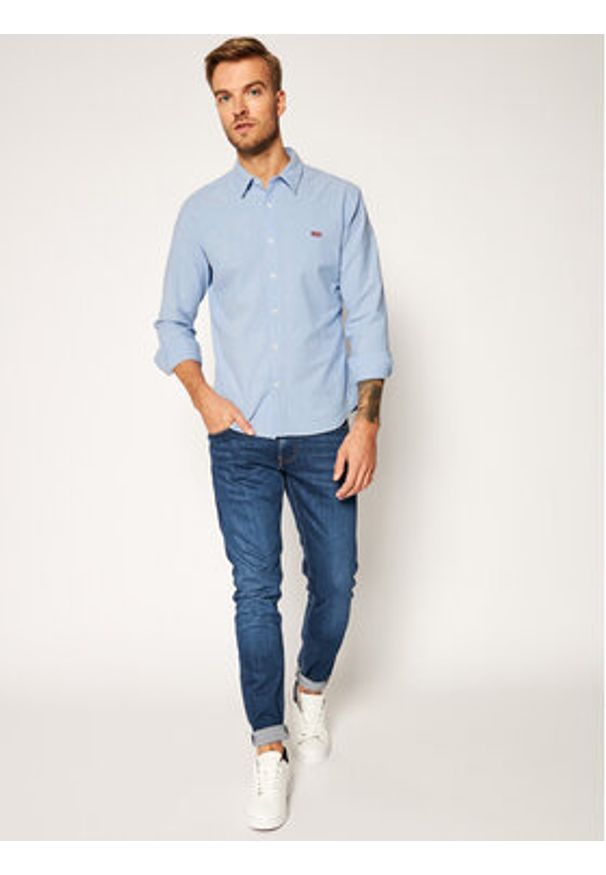 Levi's® Koszula Ls Battery Hm 86625-0005 Błękitny Slim Fit. Kolor: niebieski. Materiał: bawełna