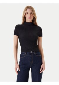 Guess Sweter W5YR04 Z0040 Czarny Regular Fit. Kolor: czarny. Materiał: wiskoza