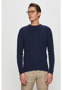 Only & Sons - Sweter. Kolor: niebieski. Wzór: ze splotem