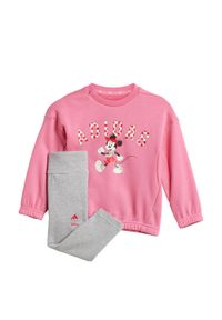 Adidas - Zestaw Disney Minnie Mouse Jogger. Okazja: na uczelnię. Kolor: czerwony, różowy, wielokolorowy. Materiał: dresówka. Wzór: motyw z bajki. Styl: młodzieżowy