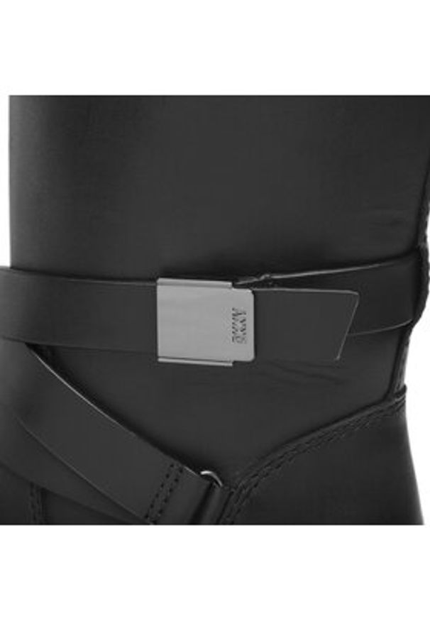 DKNY Botki Taeta K2396599 Czarny. Kolor: czarny. Materiał: skóra