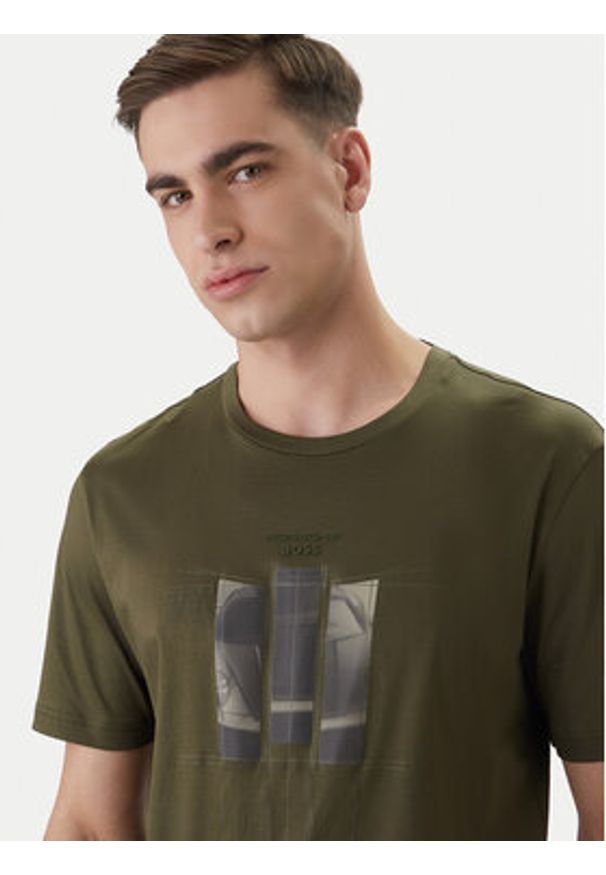 BOSS T-Shirt PS Spirit70 Grx 50559811 Zielony Regular Fit. Kolor: zielony. Materiał: bawełna
