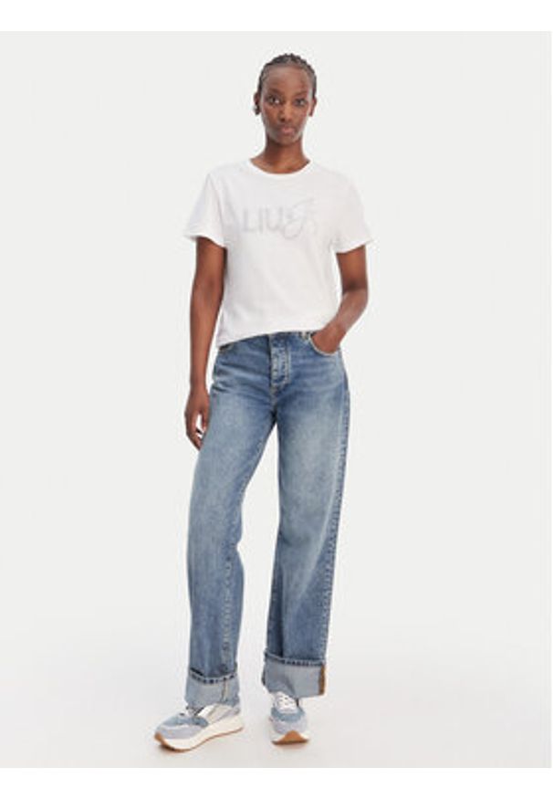 Liu Jo T-Shirt WA6491 JS923 Biały Regular Fit. Kolor: biały. Materiał: bawełna