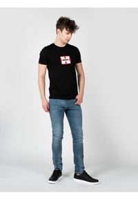 Diesel T-Shirt "T-Diegor" | A03848-0GRAI-9XX | Mężczyzna | Czarny. Okazja: na co dzień. Kolor: czarny. Materiał: bawełna. Wzór: nadruk. Styl: casual