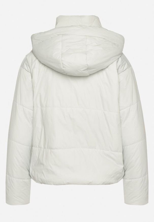 Born2be - Miętowa Pikowana Kurtka z Kapturem i Lekkim Ociepleniem Ninirila. Okazja: na spacer. Typ kołnierza: kaptur. Kolor: miętowy. Materiał: jeans. Długość: krótkie. Styl: klasyczny, elegancki