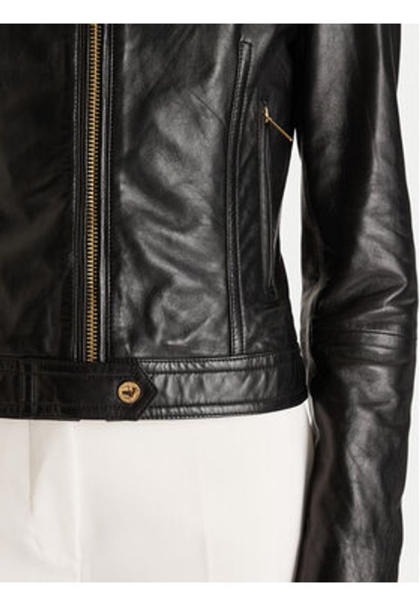 Marciano Guess Kurtka skórzana 6RGL09 7133A Czarny Regular Fit. Kolor: czarny. Materiał: skóra