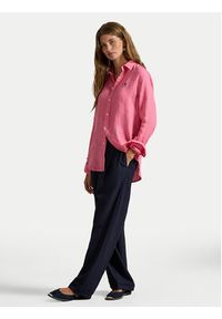 Polo Ralph Lauren Koszula 211970730504 Różowy Regular Fit. Typ kołnierza: polo. Kolor: różowy. Materiał: len #6