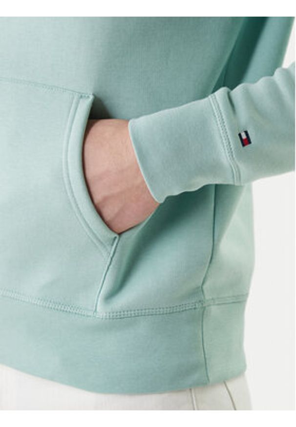 TOMMY HILFIGER - Tommy Hilfiger Bluza Logo MW0MW11599 Zielony Regular Fit. Kolor: zielony. Materiał: bawełna