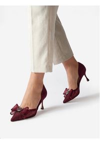 Eva Minge Szpilki EO-AVA-78096-202 Bordowy. Kolor: czerwony. Materiał: skóra, zamsz. Obcas: na szpilce #4