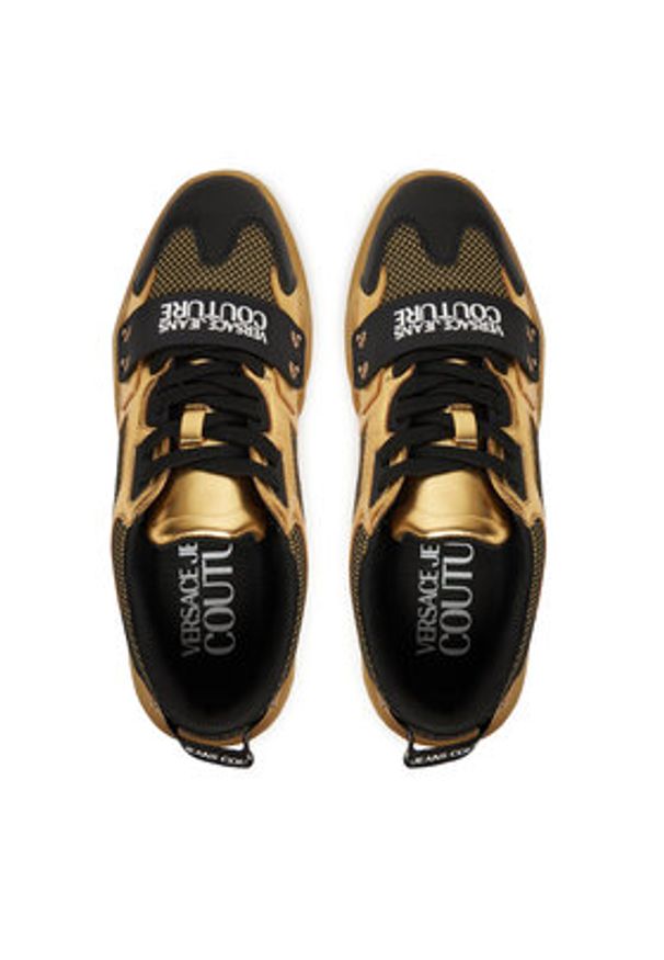 Versace Jeans Couture Sneakersy 79YA3SC4 Czarny. Kolor: czarny. Materiał: skóra