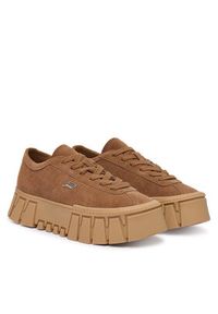 Tommy Jeans Sneakersy Platform Sneaker EN0EN03132 Brązowy. Kolor: brązowy. Materiał: skóra, zamsz. Obcas: na platformie #3