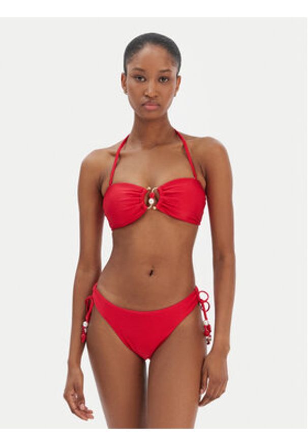 Seafolly Dół od bikini Palermo 40757-217 Czerwony. Kolor: czerwony. Materiał: syntetyk
