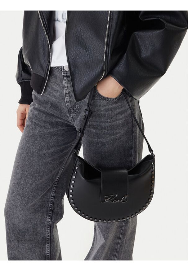 Karl Lagerfeld - KARL LAGERFELD Torebka B1W30198 Czarny. Kolor: czarny. Materiał: skórzane