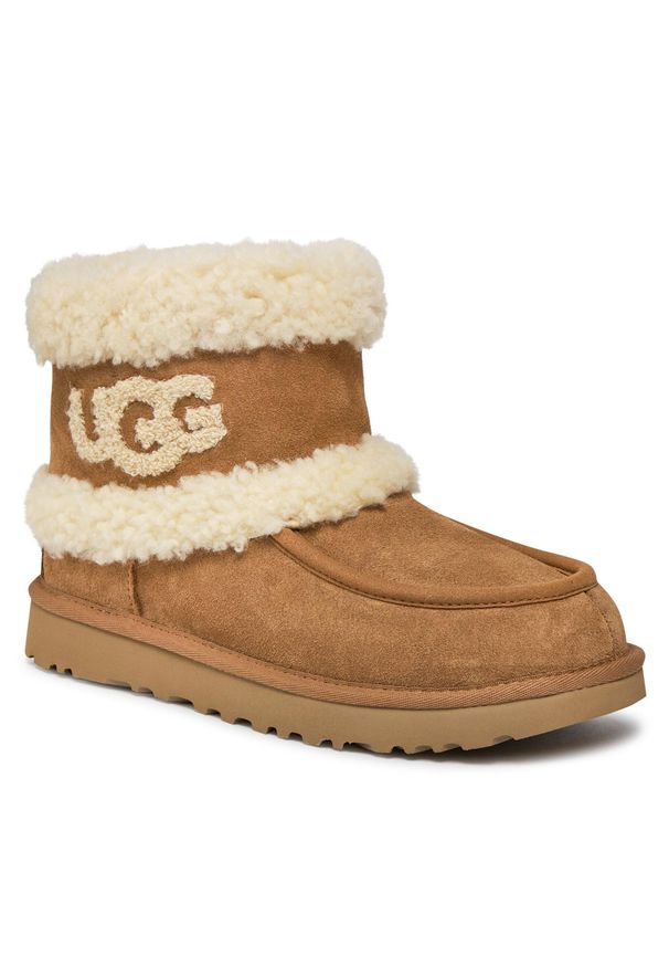 Buty Ugg W Ultra Mini Ugg Fluff 1145410 Che. Kolor: brązowy. Materiał: skóra