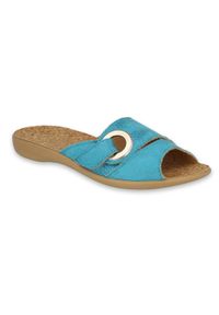 BEFADO S.A. Befado obuwie damskie pu 265D007 niebieskie. Okazja: do domu. Kolor: niebieski #1